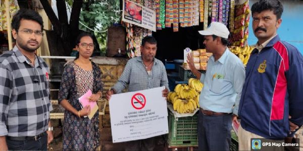 ತಂಬಾಕು ಪದಾರ್ಥ ಮಾರಾಟ ಅಂಗಡಿಗಳ ಮೇಲೆ ದಾಳಿ