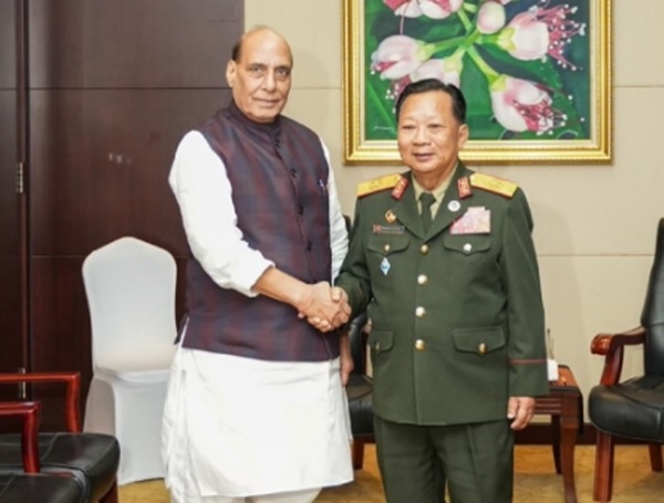 Defence Minister Rajnath Singh today held bilateral meeting