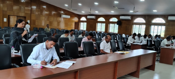 Taking strict action against ration rice smugglers, District Guarantee Implementation Committee Chairman K. Shivamurthy