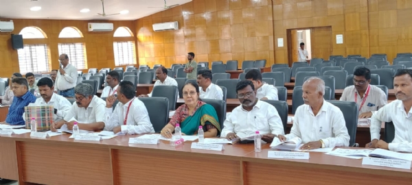 Taking strict action against ration rice smugglers, District Guarantee Implementation Committee Chairman K. Shivamurthy