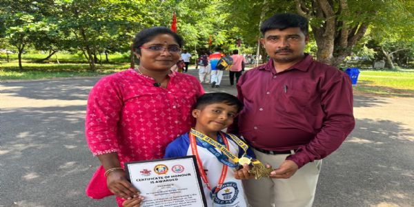 ಕರಾಟೆಯ ಮೂಲಕ ಗಿನ್ನೆಸ್ ದಾಖಲೆ ಮಾಡಿ, ಕೋಲಾರಕ್ಕೆ ಕೀರ್ತಿ ತಂದ ಲಕ್ಕೂರಿನ ಪುಟ್ಟ ಬಾಲಕ ತಾನೀಶ್.ಎನ್