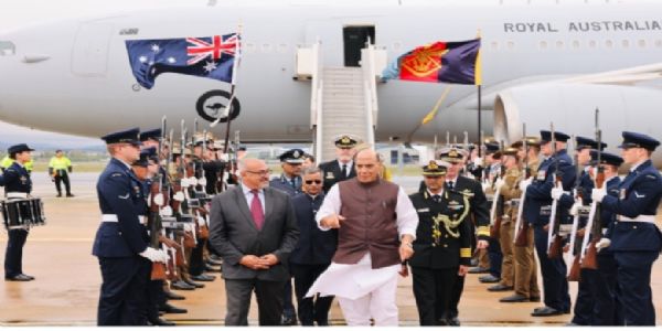 ಆಸ್ಟ್ರೇಲಿಯಾಕ್ಕೆ ರಕ್ಷಣಾ ಸಚಿವ ರಾಜನಾಥ್ ಸಿಂಗ್ ಭೇಟಿ