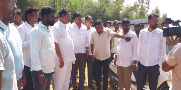 ಕೆ.ಸಿ.ವ್ಯಾಲಿ ನೀರು ಹರಿದು ಬೆಳೆ ನಾಶ ; ರೈತರ ಶ್ರಮ ಮಣ್ಣು ಪಾಲು