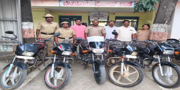 ಬೇತಮಂಗಲ ಪೊಲೀಸರಿಂದ ಕಳುವಾಗಿದ್ದ ದ್ವಿಚಕ್ರ ವಾಹನಗಳ ಪತ್ತೆ