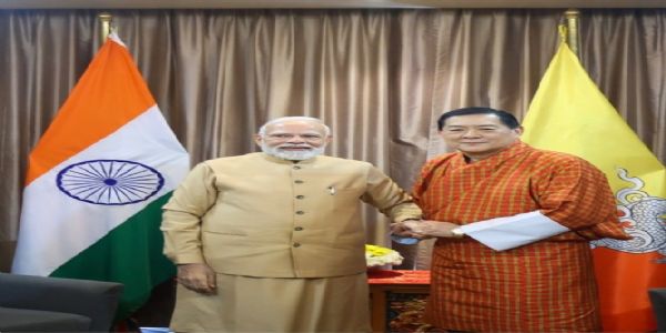 ಭೂತಾನ್ ನಾಲ್ಕನೇ ರಾಜನನ್ನು ಭೇಟಿಯಾದ ಪ್ರಧಾನಿ ಮೋದಿ
