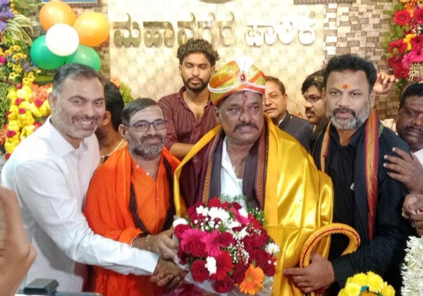 ಬಳ್ಳಾರಿ ಪಾಲಿಕೆಯ ಮೇಯರ್ ಆಗಿ ಪಿ. ಗಾದೆಪ್ಪ ಅಧಿಕಾರ ಸ್ವೀಕಾರ