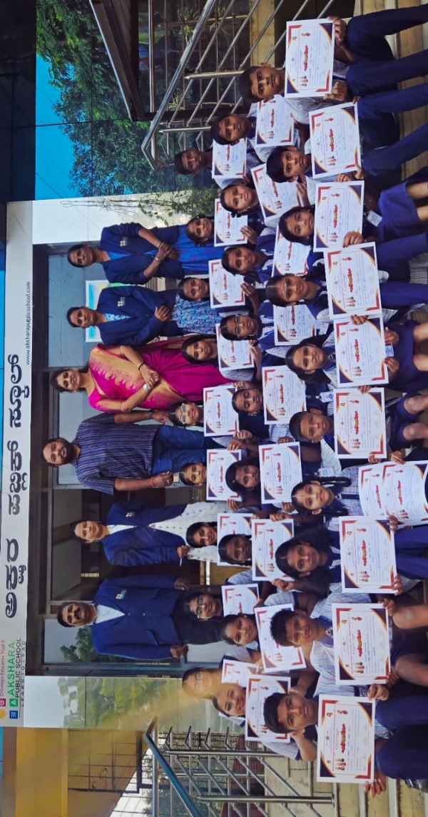 ಗಂಗಾವತಿ : ಕ್ಲಸ್ಟರ್‌ ಪ್ರತಿಭಾ ಕಾರಂಜಿ  ಅಕ್ಷರ ಪಬ್ಲಿಕ್ ಶಾಲೆ ಉತ್ತಮ ಸಾಧನೆ