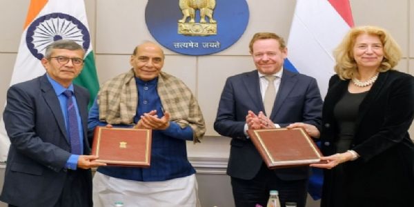 ರಕ್ಷಣಾ ಸಚಿವ ರಾಜನಾಥ್ ಸಿಂಗ್–ನೆದರ್‌ಲ್ಯಾಂಡ್ಸ್ ವಿದೇಶಾಂಗ ಸಚಿವರ ಭೇಟಿ
