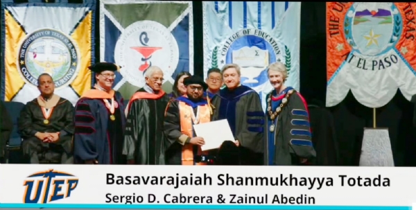 ಮೈನಹಳ್ಳಿ ಬಸವರಾಜಯ್ಯ ಷಣ್ಮುಖಯ್ಯ ಅವರಿಗೆ ಟೆಕ್ಸಾಸ ವಿಶ್ವವಿದ್ಯಾಲಯದ ಡಾಕ್ಟರೇಟ ಪದವಿ