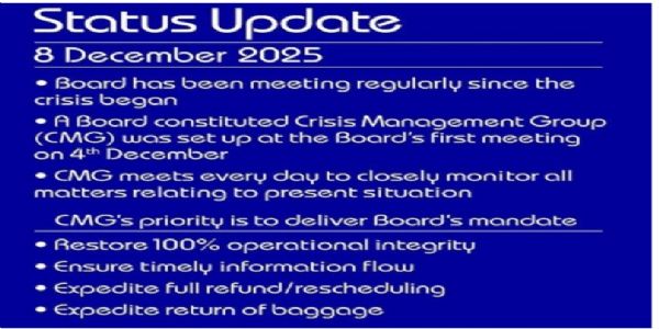 ಮುಂದುವರೆದ ಇಂಡಿಗೋ ವಿಮಾನಯಾನ ಬಿಕ್ಕಟ್ಟು