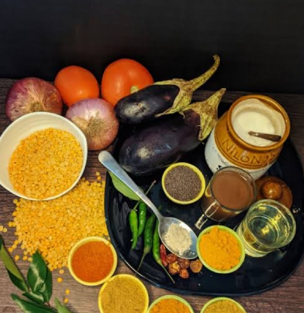 Brinjal sambar