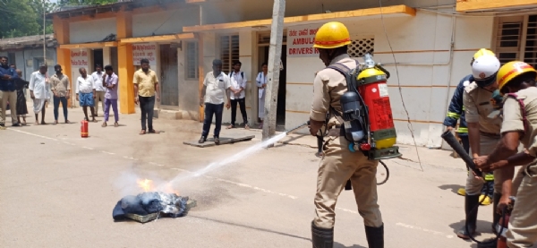 ಬಿಎಂಸಿಆರ್‍ಸಿಯಲ್ಲಿ ಅಗ್ನಿ ಅವಘಡ  ಅಣಕು ಪ್ರದರ್ಶನ