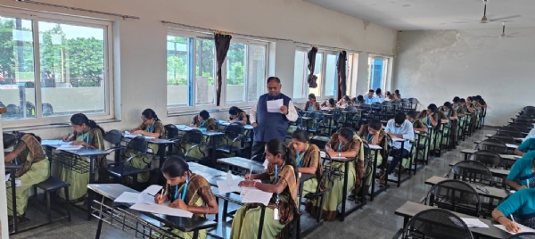 B.Ed Exam: Prof. B.K. Ravi visits the examination center