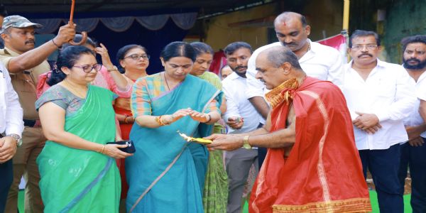 ಲಸಿಕಾ ಉಗ್ರಾಣ ಕಟ್ಟಡದ ನಿರ್ಮಾಣ ಕಾಮಗಾರಿಗೆ ಚಾಲನೆ
