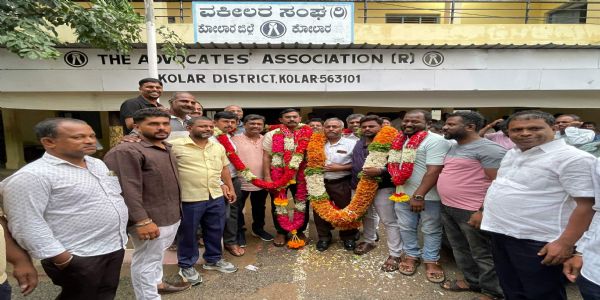 ಕೋಲಾರ ಜಿಲ್ಲಾ ವಕೀಲರ ಸಂಘದ ಅಧ್ಯಕ್ಷರಾಗಿ ಎಲ್.ಶ್ರೀನಿವಾಸ್ ಆಯ್ಕೆ