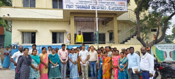 ಕುರುಗೋಡು: ಗ್ರಾಮ ಪಂಚಾಯತಿಗಳಿಗೆ ಕೇಂದ್ರದ ಅಧಿಕಾರಿಗಳು ಭೇಟಿ