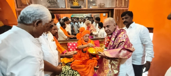 ಜಾಲಹಳ್ಳಿ- ಜಯಶಾಂತಲಿಂಗೇಶ್ವರ ದೇವಸ್ಥಾನಕ್ಕೆ ಸಚಿವ ಎನ್ಎಸ್ ಬೋಸರಾಜು ಭೇಟಿ