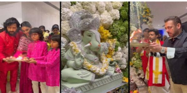ಗಣೇಶ ಚತುರ್ಥಿಯನ್ನು ಸಂಭ್ರಮದಿಂದ ಆಚರಿಸಿದ ಸಲ್ಮಾನ್ ಖಾನ್ ಕುಟುಂಬ