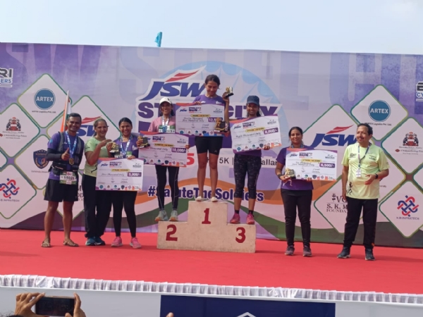 ಬಳ್ಳಾರಿ : 10ಕಿಮೀನಲ್ಲಿ ಸಾಂಗ್ಲಿಯ ಚೈತನ್ಯ ರೂಪನಾರ್ ಮತ್ತು ಬೆಂಗಳೂರಿನ ತೇಜಸ್ವಿನಿ ಪ್ರಥಮ