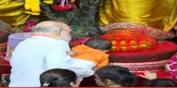 ಮುಂಬೈನ ಲಾಲ್‌ಬಾಗ್ ಕಾ ರಾಜಾ ಗಣೇಶನ ದರ್ಶನ ಪಡೆದ ಅಮಿತ್ ಶಾ
