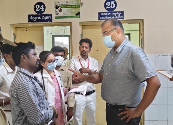 ರಾಯಚೂರು ಓಪೆಕ್ ಆಸ್ಪತ್ರೆಗೆ ನ್ಯಾ.ಹೆಚ್.ಎ.ಸಾತ್ವಿಕ್ ದಿಢೀರ್ ಭೇಟಿ; ಪರಿಶೀಲನೆ