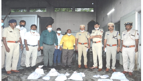 2,96,230 ರೂ. ಮೌಲ್ಯದ ಗಾಂಜಾ ವಿಲೇವಾರಿ