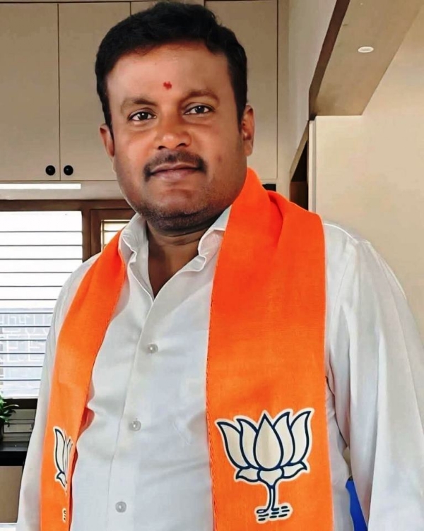 ಚಿತ್ರ ;ಕೋಲಾರ ಜಿಲ್ಲಾ ಬಿಜೆಪಿ ಘಟಕದ ಅಧ್ಯಕ್ಷ ಓಂ ಶಕ್ತಿ ಚಲಪತಿ.