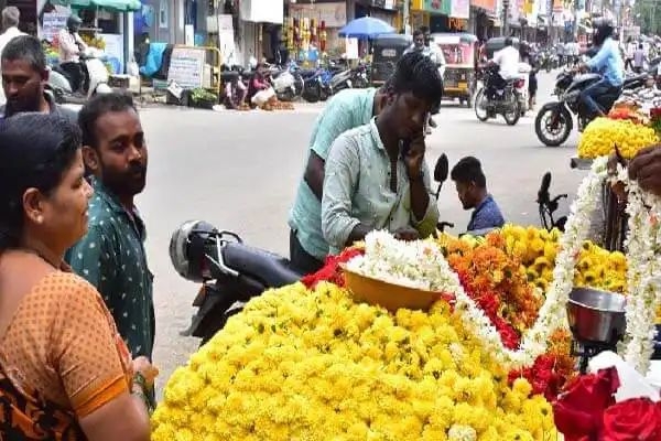 Mysuru-Ayudha-Puja-Festival-Shopping-White-Pumpkin-Chrysanthemum-Prices-Rise