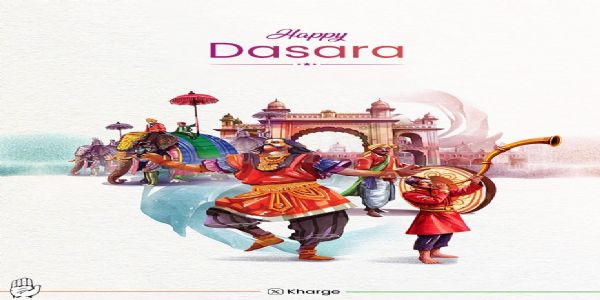 ವಿಜಯದಶಮಿ ಹಬ್ಬಕ್ಕೆ ಪ್ರಧಾನಿ ಮೋದಿ, ಮಲ್ಲಿಕಾರ್ಜುನ ಖರ್ಗೆ ಶುಭಾಶಯ