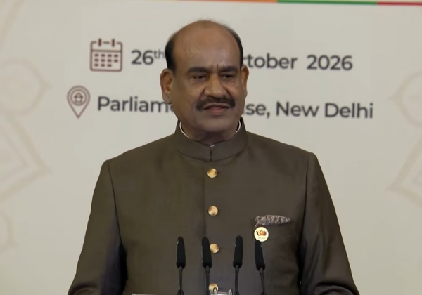 लोकसभा अध्यक्ष ओम बिरला सोमवार को 12वें ब्रिक्स संसदीय मंच, 2026 के उद्घाटन सत्र को संबोधित करते हुए लोकसभा अध्यक्ष ओम बिरला सोमवार को 12वें ब्रिक्स संसदीय मंच, 2026 के उद्घाटन सत्र को संबोधित करते हुए