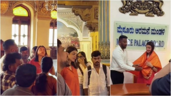kajal-aggarwal-visits-mysore-palace-ahead-of-dasara kajal-aggarwal-visits-mysore-palace-ahead-of-dasara