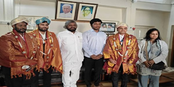 ಅಂತಾರಾಷ್ಟ್ರೀಯ ಕಿಕ್ಬಾಕ್ಸಿಂಗ್ ಸಾಧಕರಿಗೆ ಸಚಿವರಿಂದ ಸನ್ಮಾನ