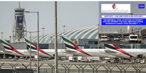 ಯುಎಇ ವಾಯುಪ್ರದೇಶ ಪುನರಾರಂಭ: ದುಬೈ ವಿಮಾನ ಸಂಚಾರ ಪುನರಾರಂಭ