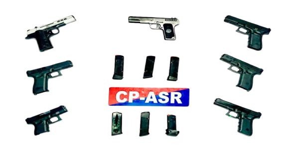 ಅಮೃತಸರದಲ್ಲಿ ಗಡಿಯಾಚೆ ಶಸ್ತ್ರಾಸ್ತ್ರ ಕಳ್ಳಸಾಗಣೆ ಜಾಲ ಭೇದನೆ: 6 ಮಂದಿ ಬಂಧನ, 7 ಪಿಸ್ತೂಲ್ ವಶ