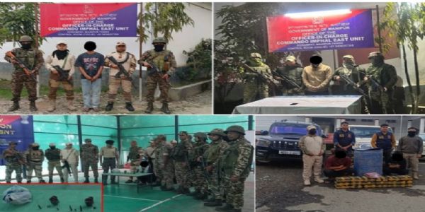 ಮಣಿಪುರದಲ್ಲಿ ಭದ್ರತಾ ಪಡೆಗಳ ಕಾರ್ಯಾಚರಣೆ : ಉಗ್ರರು, ಮಾದಕ ದ್ರವ್ಯ ಸಾಗಣೆದಾರರ ಬಂಧನ