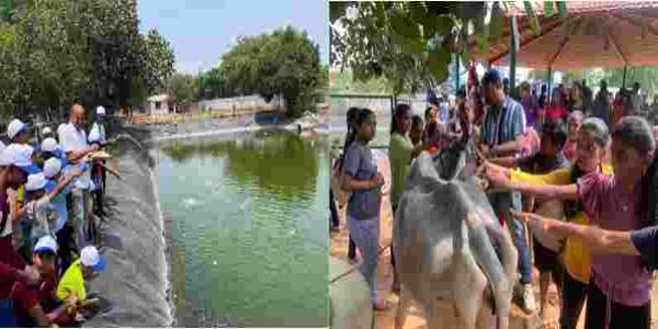 ಕೃಷಿ ವಿಜ್ಞಾನ ಕೇಂದ್ರದಲ್ಲಿ ಕೃಷಿ ಕಾಯಕದ ಅನುಭವ ಪಡೆದ ವಿದ್ಯಾರ್ಥಿಗಳು