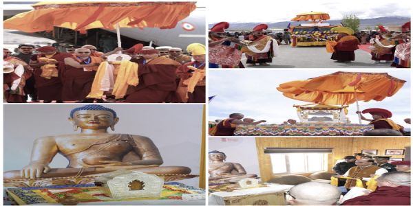 ಲೇಹ್ ಗೆ ಬುದ್ಧ ಅವಶೇಷಗಳು ಆಗಮನ: ಬುದ್ಧ ಪೂರ್ಣಿಮೆಗೆ ಭವ್ಯ ಸಿದ್ಧತೆ