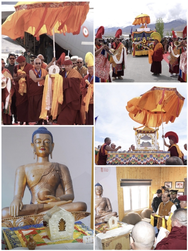 ಬುದ್ದ ಅವಶೇಷಗಳು ಲೇಹಗೆ ಆಗಮನ