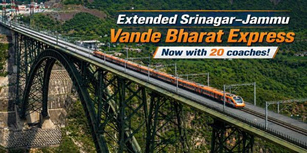 ಜಮ್ಮು–ಶ್ರೀನಗರ ನಡುವೆ ವಂದೇ ಭಾರತ್ ರೈಲು ಸಂಚಾರ ಆರಂಭ