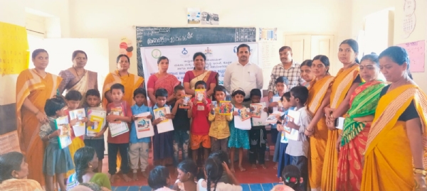 School entrance ceremony for Anganwadi children in Hosalingapura