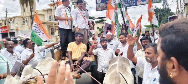 ಇಂಧನ ಬೆಲೆ ಏರಿಕೆ ವಿರೋಧಿಸಿ ಕೋಲಾರದಲ್ಲಿ ಕಾಂಗ್ರೆಸ್ ಕಾರ್ಯಕರ್ತರು ಪ್ರತಿಭಟನೆ ನಡೆಸಿದರು. ಇಂಧನ ಬೆಲೆ ಏರಿಕೆ ವಿರೋಧಿಸಿ ಕೋಲಾರದಲ್ಲಿ ಕಾಂಗ್ರೆಸ್ ಕಾರ್ಯಕರ್ತರು ಪ್ರತಿಭಟನೆ ನಡೆಸಿದರು.