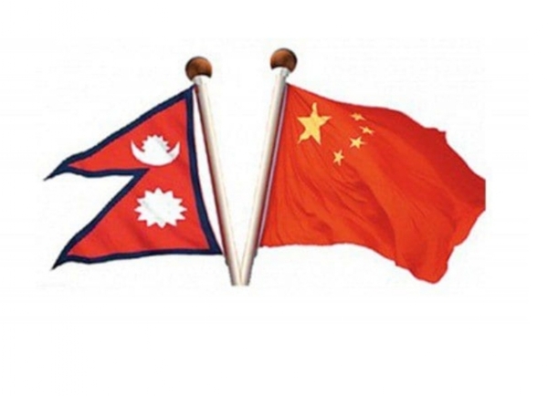 Nepal China flag Nepal China flag