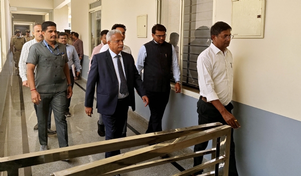 Work hard for the development of the district: Lokayukta Justice B.S. Patil Work hard for the development of the district: Lokayukta Justice B.S. Patil