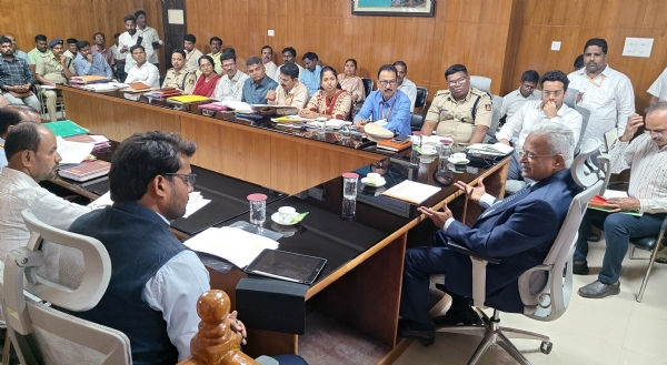 Work hard for the development of the district: Lokayukta Justice B.S. Patil Work hard for the development of the district: Lokayukta Justice B.S. Patil