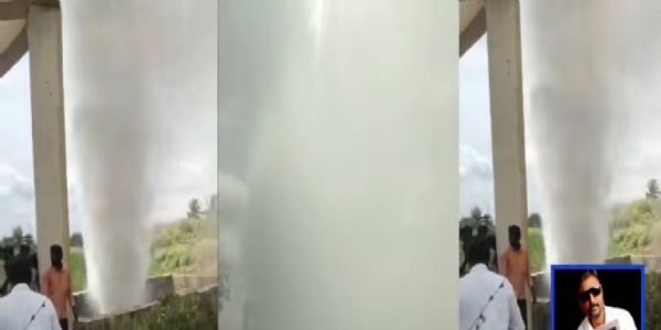 ತುಬಚಿ–ಬಬಲೇಶ್ವರ ಏತ ನೀರಾವರಿ ಮುಖ್ಯ ಪೈಪ್ ಲೈನ್ ಒಡೆದು ಭಾರೀ ಅವಘಡ; ಆಕಾಶದೆತ್ತರಕ್ಕೆ ಚಿಮ್ಮಿದ ನೀರು, ಅಧಿಕಾರಿಗಳ ನಿರ್ಲಕ್ಷ್ಯಕ್ಕೆ ರೈತರ ಆಕ್ರೋಶ