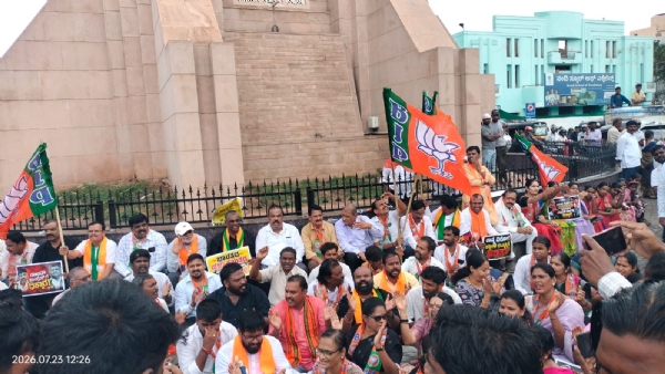 ಬಳ್ಳಾರಿ : ಕಾಂಗ್ರೆಸ್ಸಿಗರ ವರ್ತನೆ : ಬಿಜೆಪಿ ಆಕ್ರೋಶ
