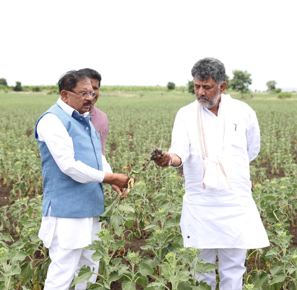 ರೈತರ ಜಮೀನಿಗೆ ಮುಖ್ಯಮಂತ್ರಿ ಭೇಟಿ