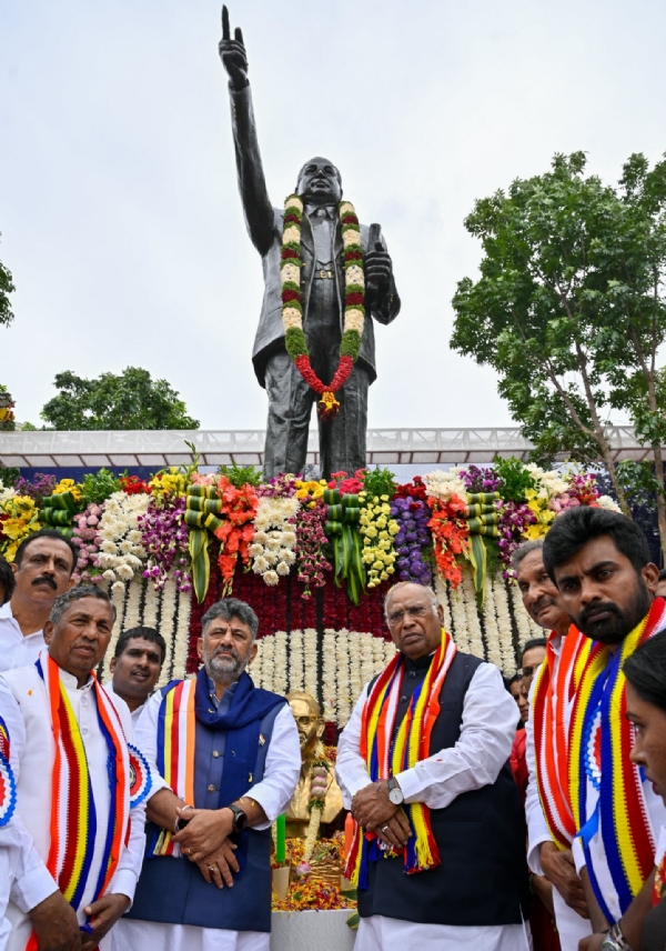 Ambedkar bronze statue unveiled Ambedkar bronze statue unveiled