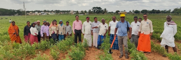 ತಳಕಲ್: ತೊಗರಿ ಕುಡಿಚಿವುಟುವ ಯಂತ್ರದ ಪ್ರಾತ್ಯಕ್ಷಿಕೆ ತಳಕಲ್: ತೊಗರಿ ಕುಡಿಚಿವುಟುವ ಯಂತ್ರದ ಪ್ರಾತ್ಯಕ್ಷಿಕೆ