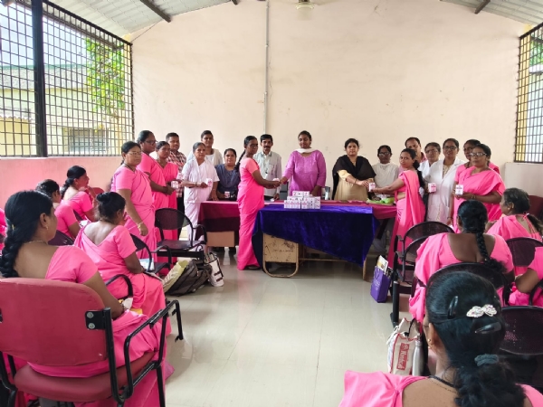 Kurugod: Distribution of sanitary menstrual cups and awareness